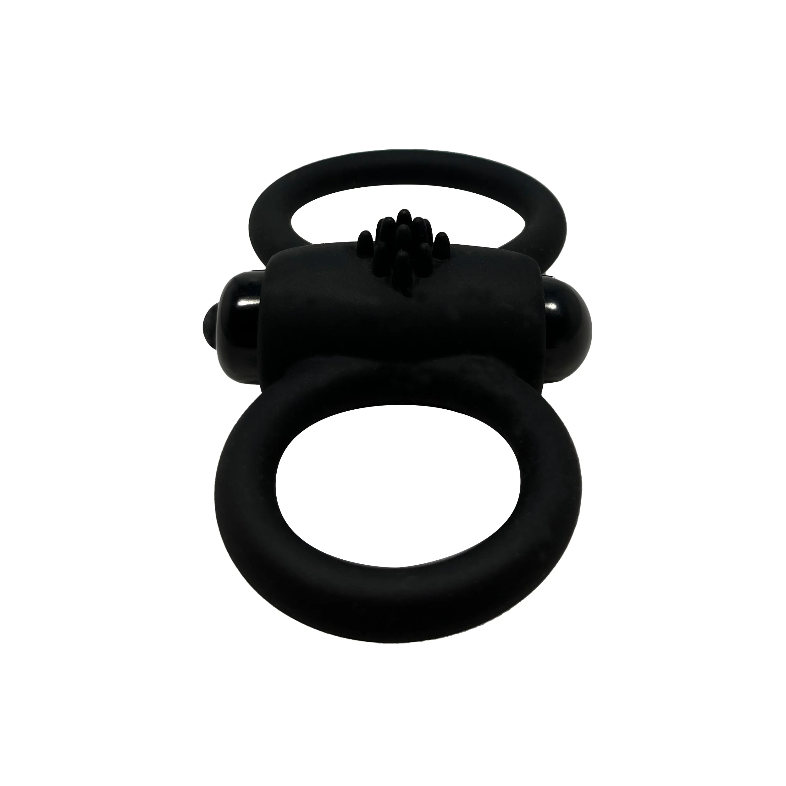 Anvil Dual Ring Vibrating Cock Ring in Black