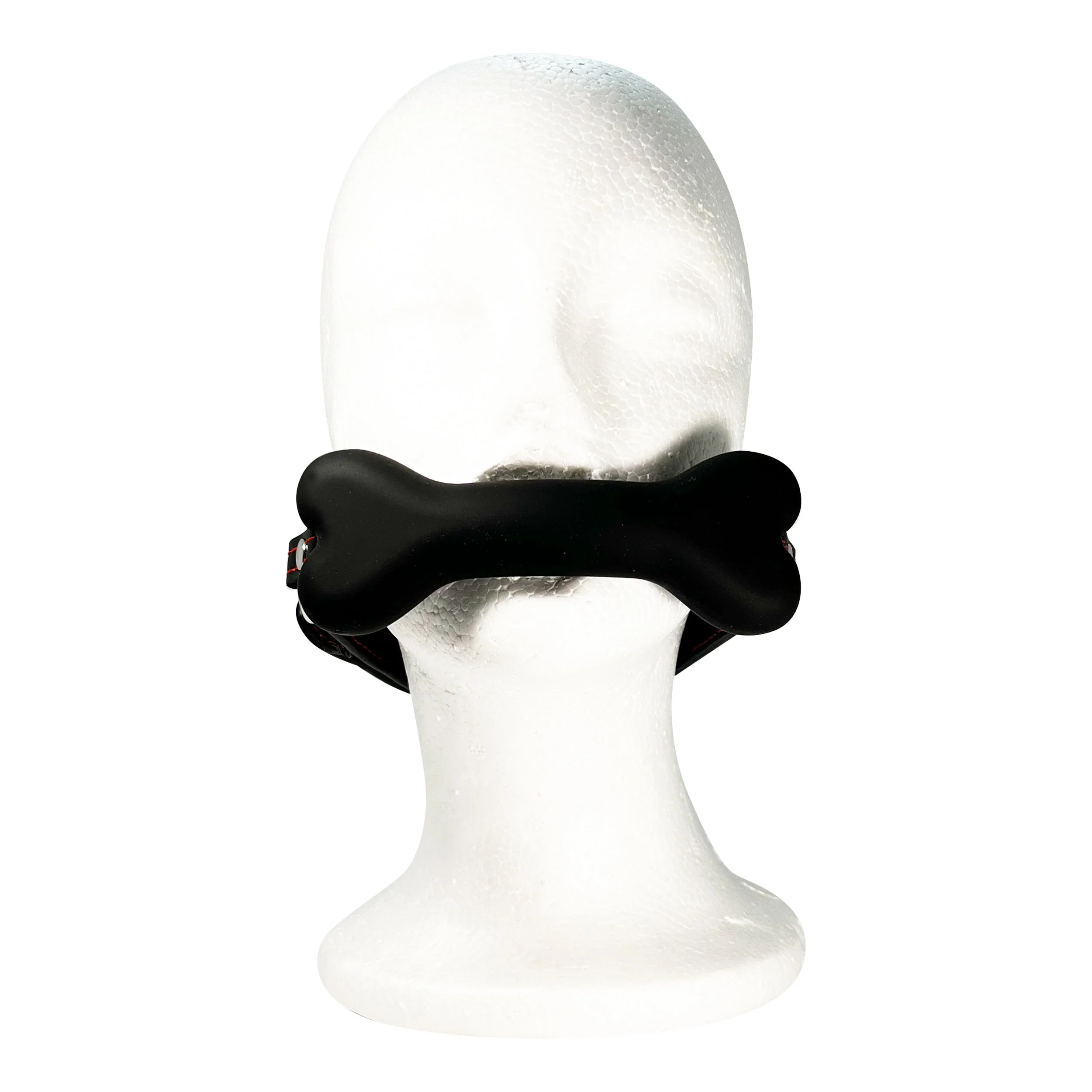 Silicone Bone Mouth Gag by Fetish Pleasure Play in Black