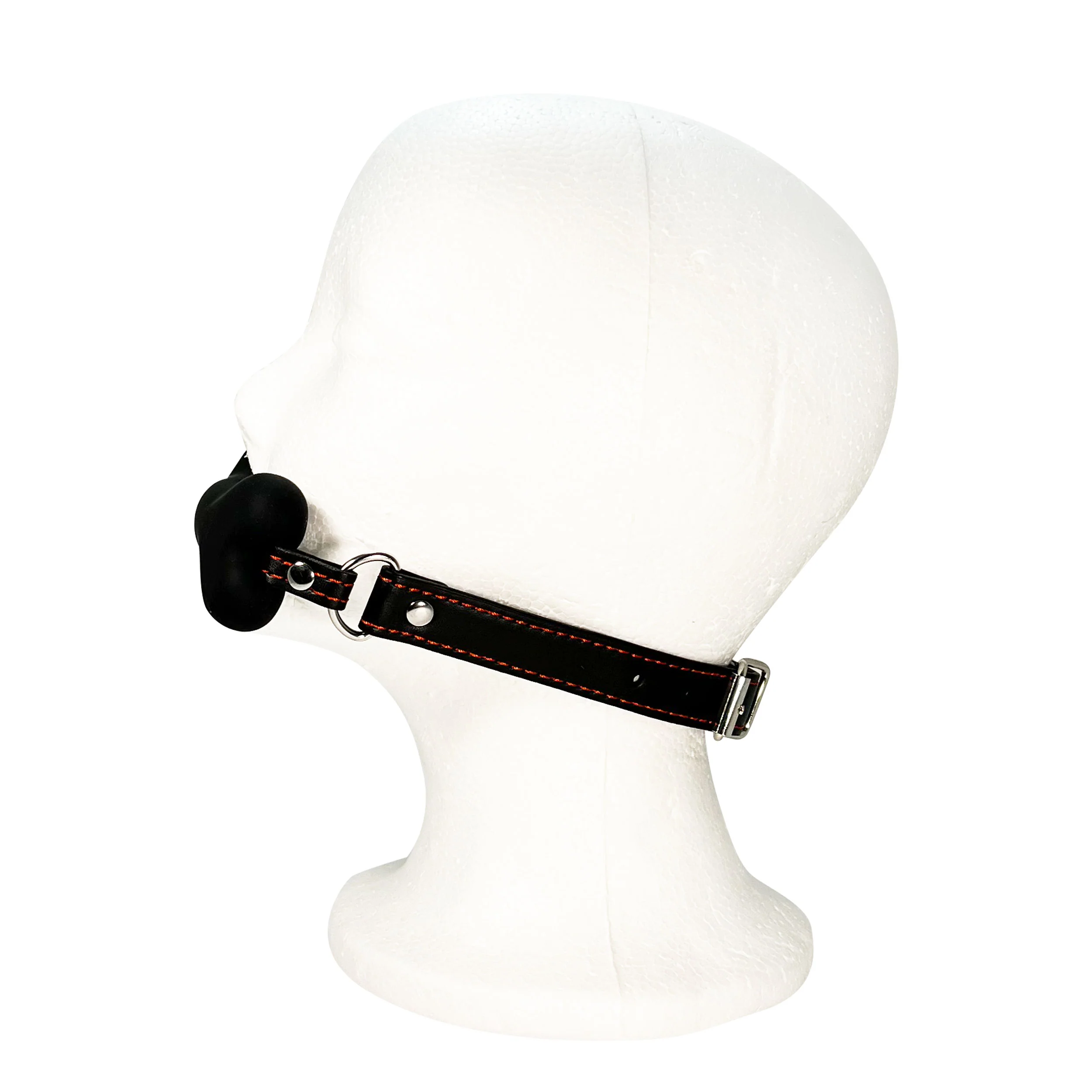 Silicone Bone Mouth Gag by Fetish Pleasure Play in Black