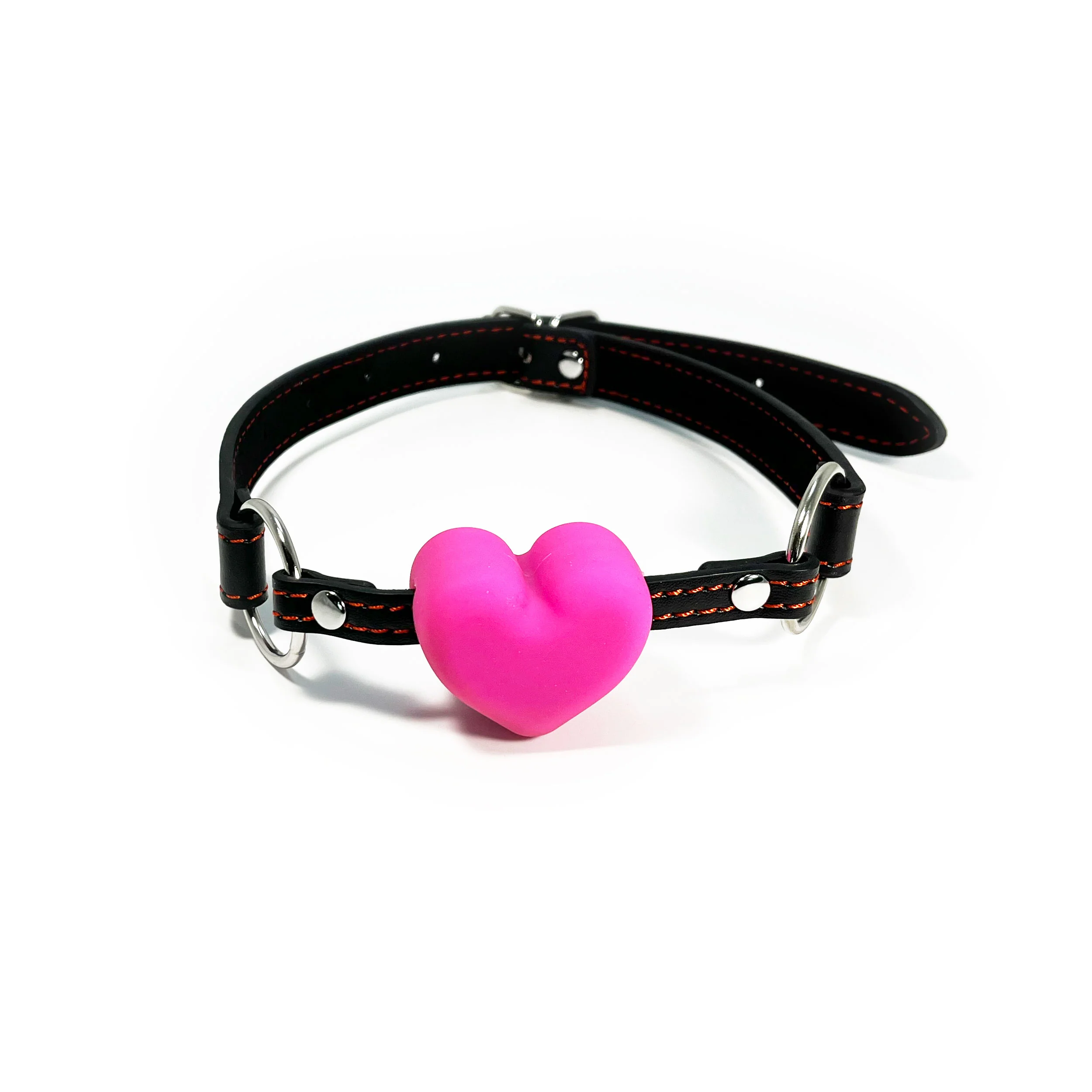 Silicone Pink Heart Mouth Gag by Fetish Pleasure Play