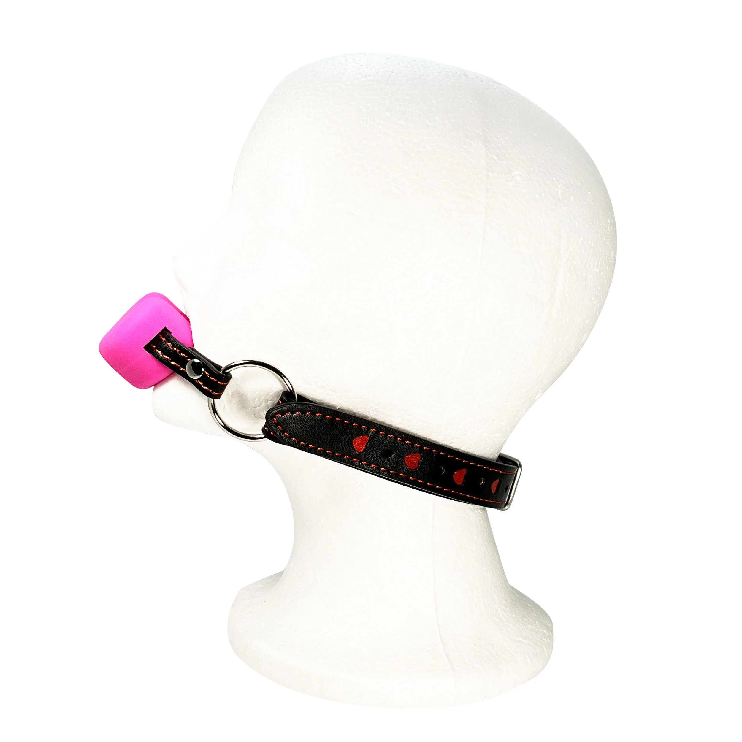 Silicone Pink Heart Mouth Gag by Fetish Pleasure Play