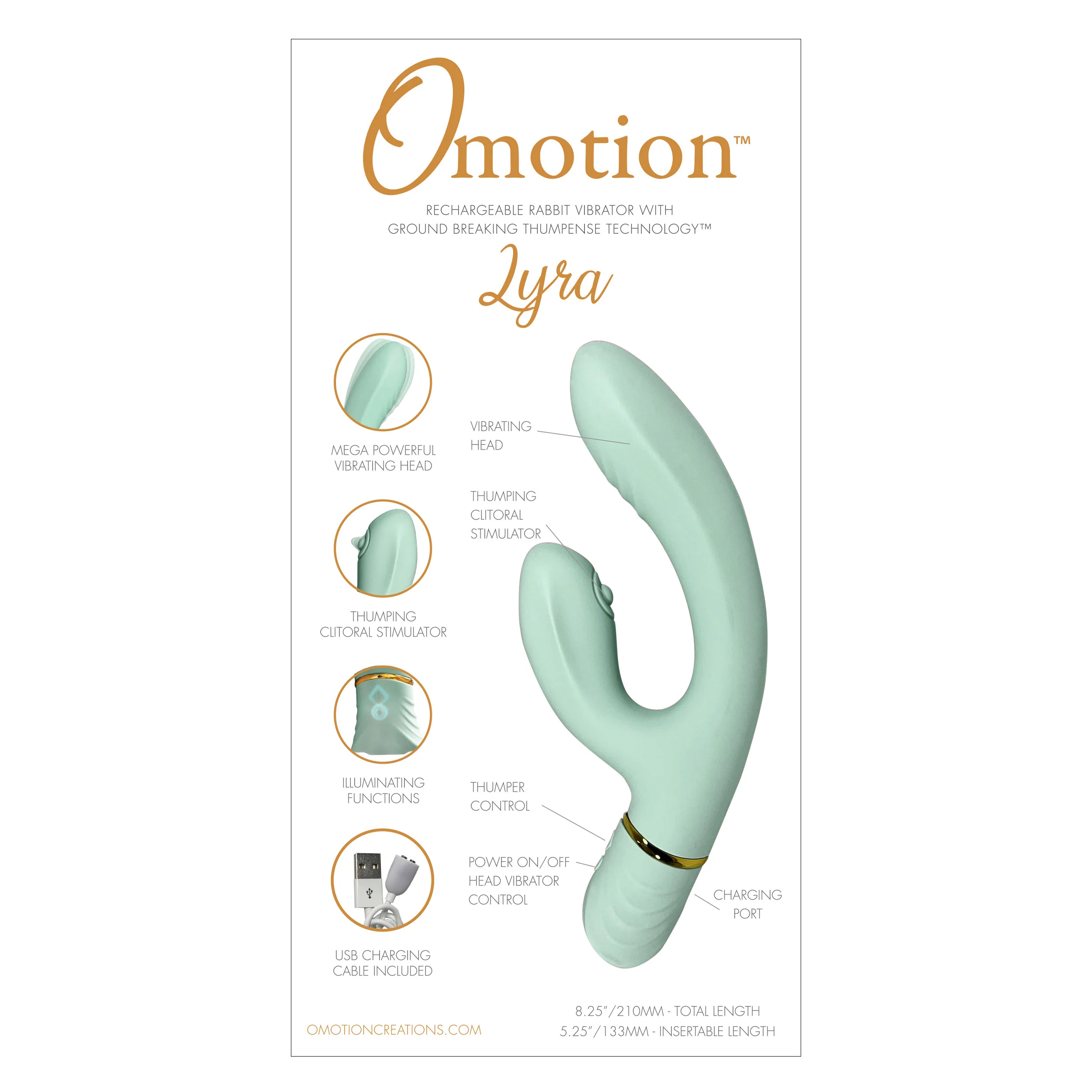 THE OMOTION LYRA DUAL ACTION VIBRATOR