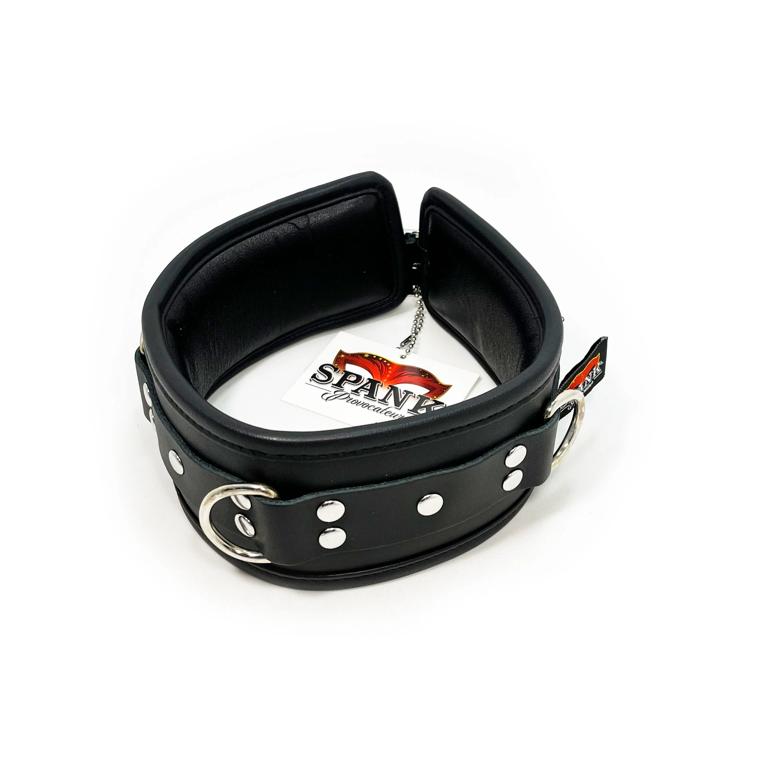 Spank Provocateur Black Leather Triple Hoop Collar