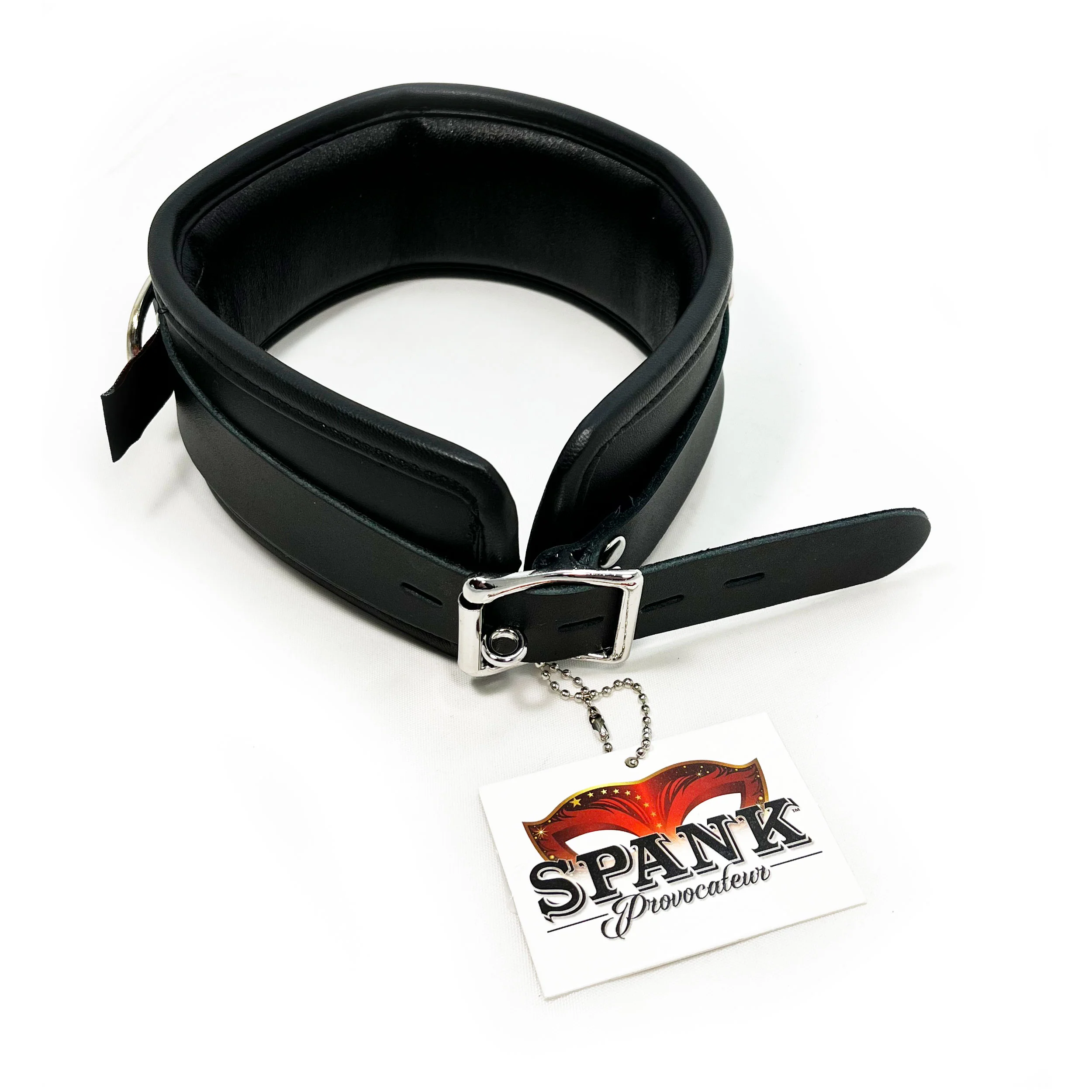 Spank Provocateur Black Leather Triple Hoop Collar
