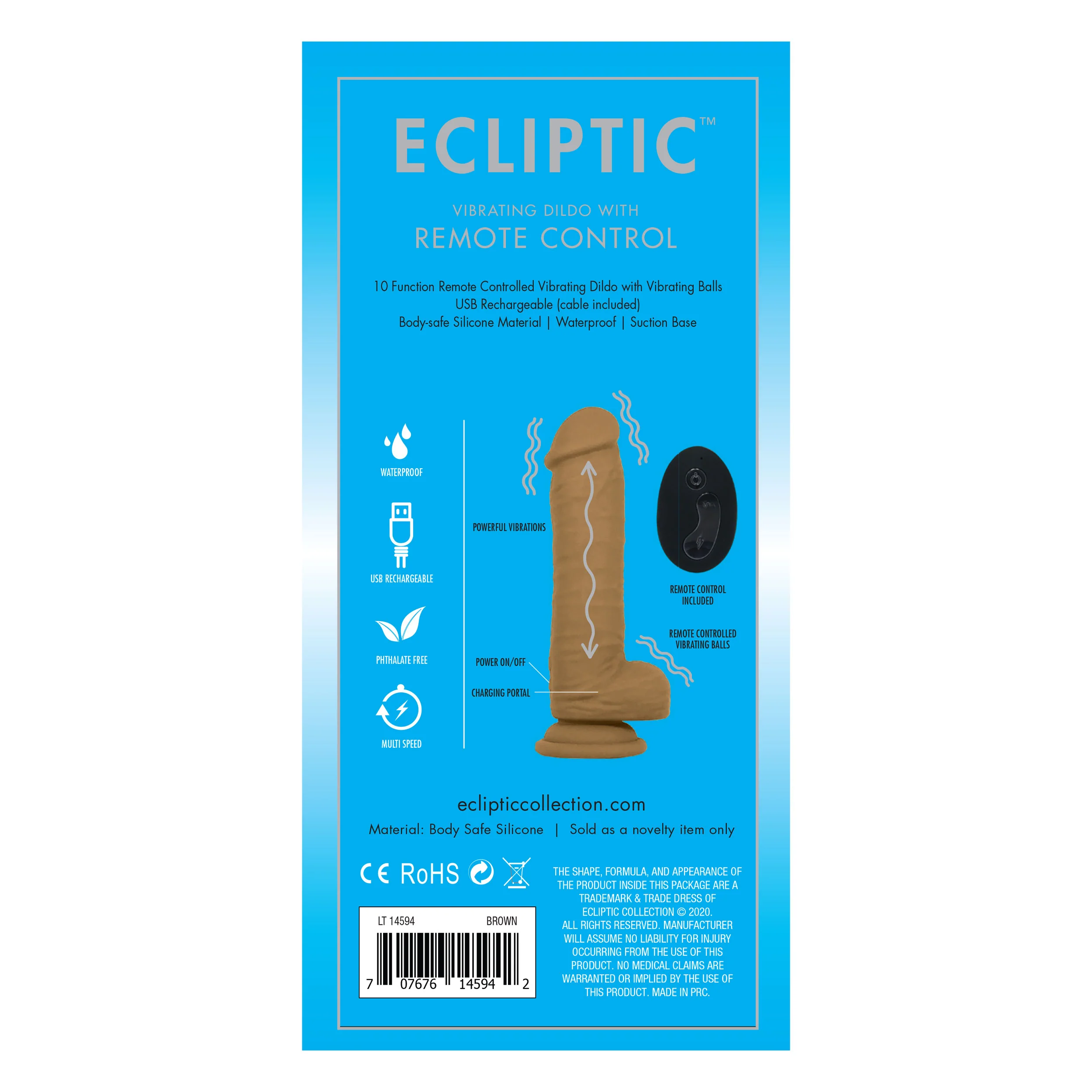 Ecliptic SZ2 Remote Dildo - Brown