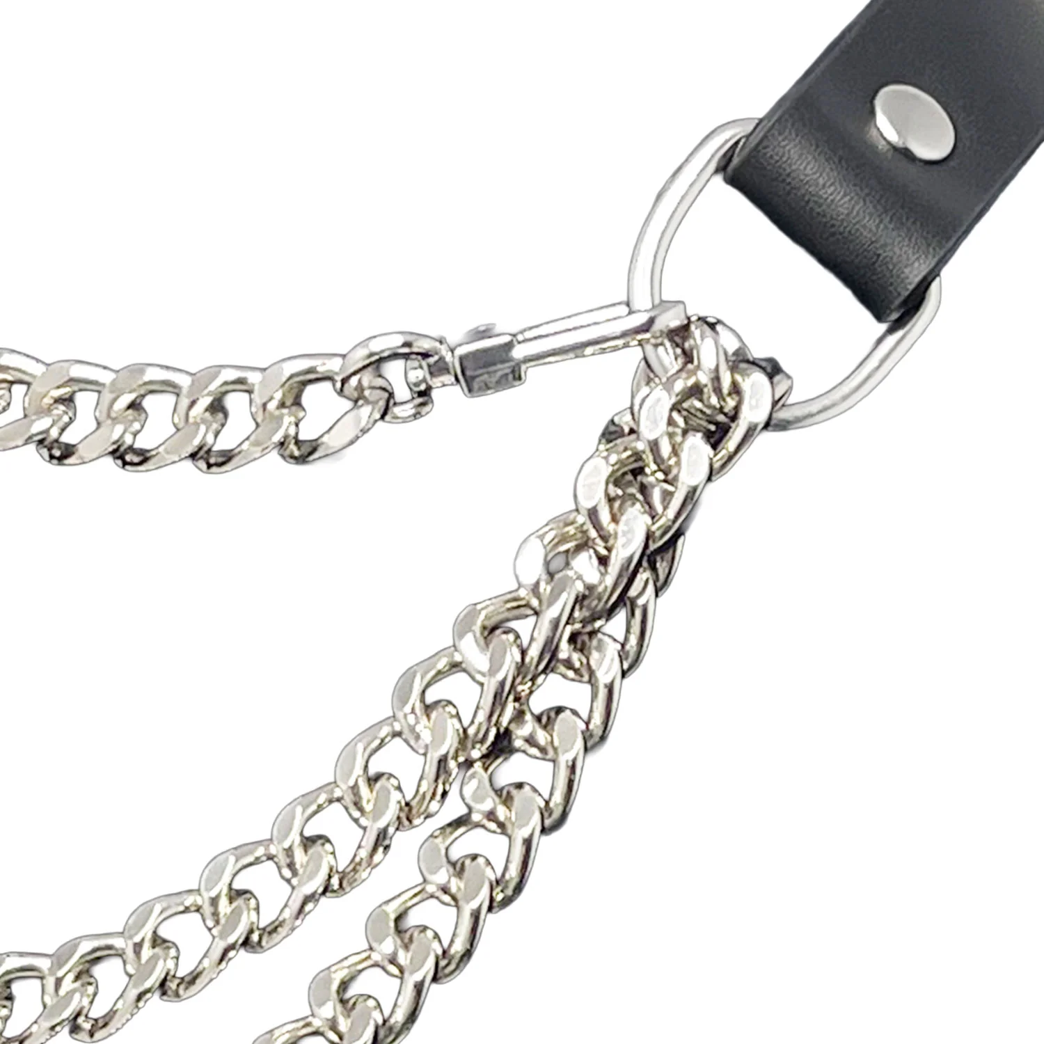 2601-black-martingale-collar-with-silver-chain-choker-by-fetish-pleasure-play-3.webp Black Martingale Collar with Silver Chain Choker by Fetish Pleasure Play