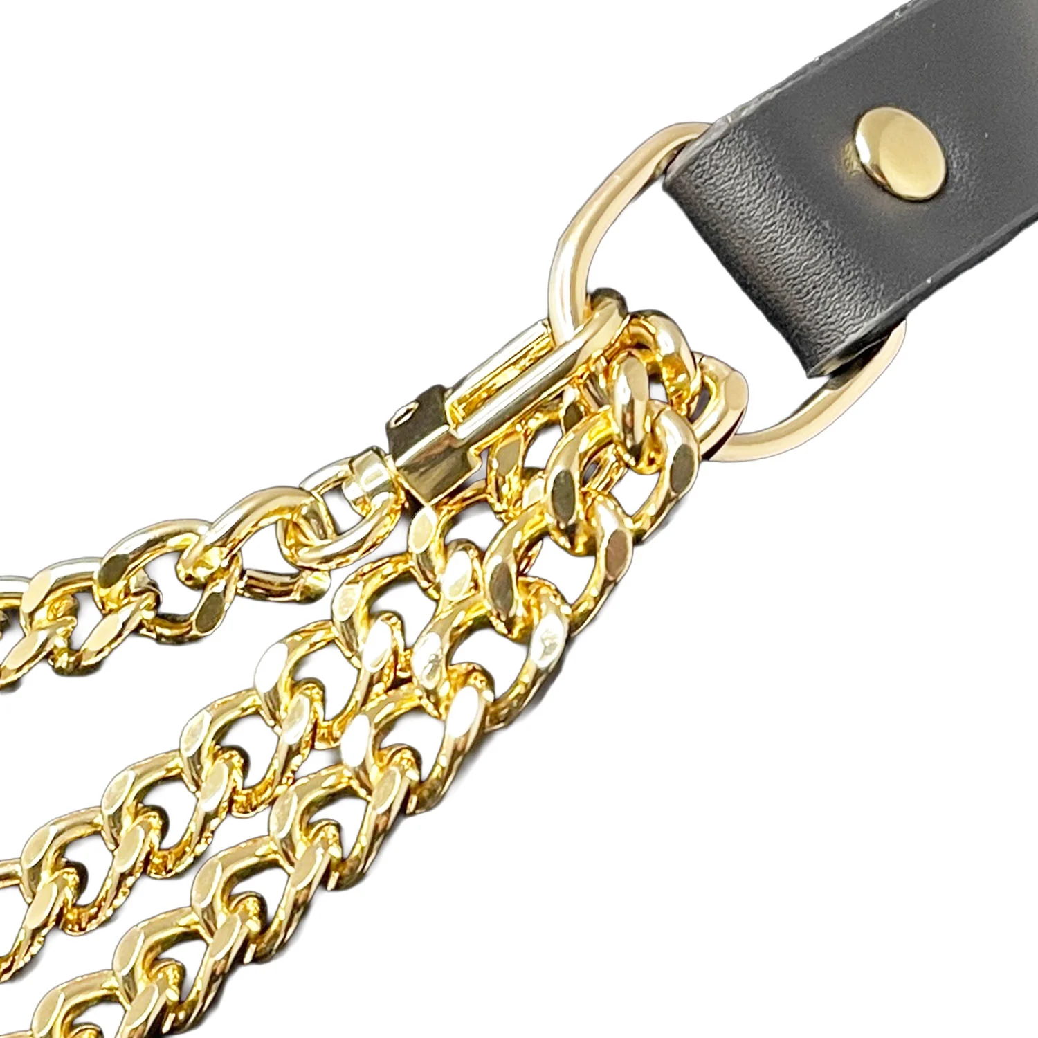 Black Martingale Collar Chain Choker Necklace by Fetish Pleasure Play