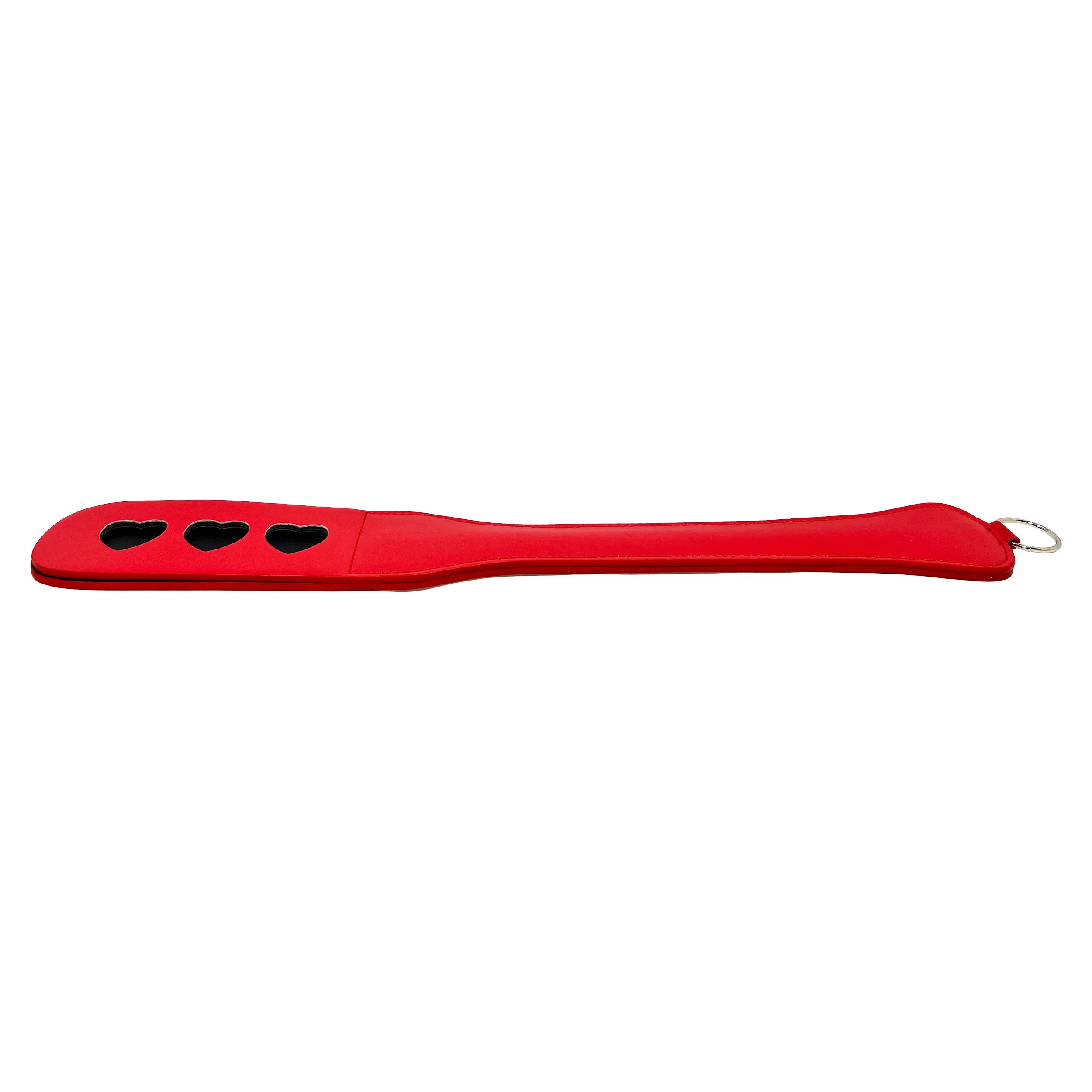 Slapper Paddle with Three Hearts by Fetish Pleasure Play in Red