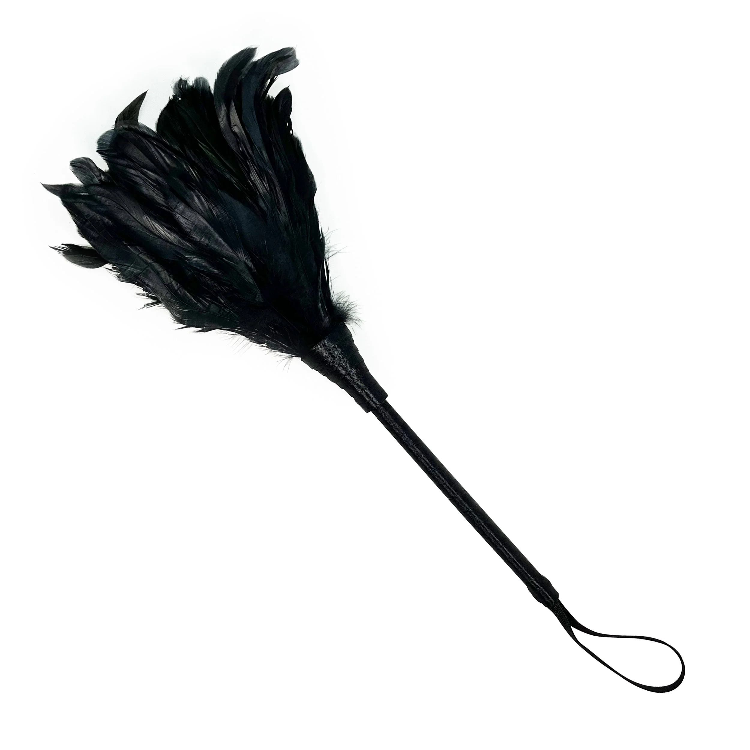 2644-black-feather-tickler-with-handle-by-fetish-pleasure-play-1.webp Black Feather Tickler with Handle by Fetish Pleasure Play
