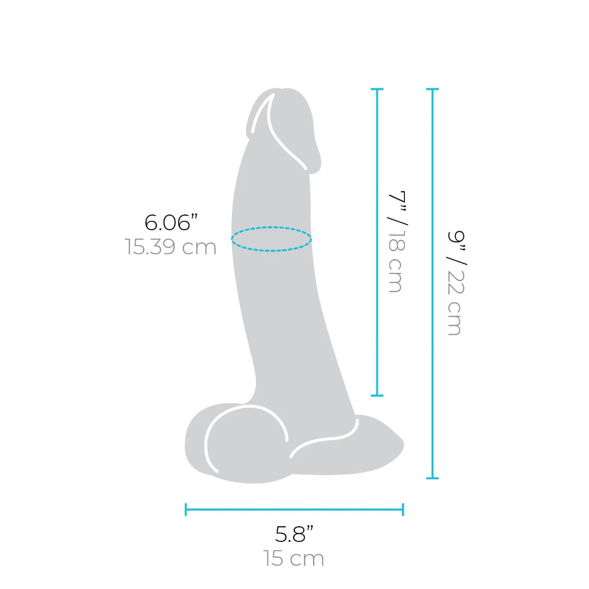 b-Vibe SlipSkin 9" Realistic Silicone Dildo in Curvy Cream
