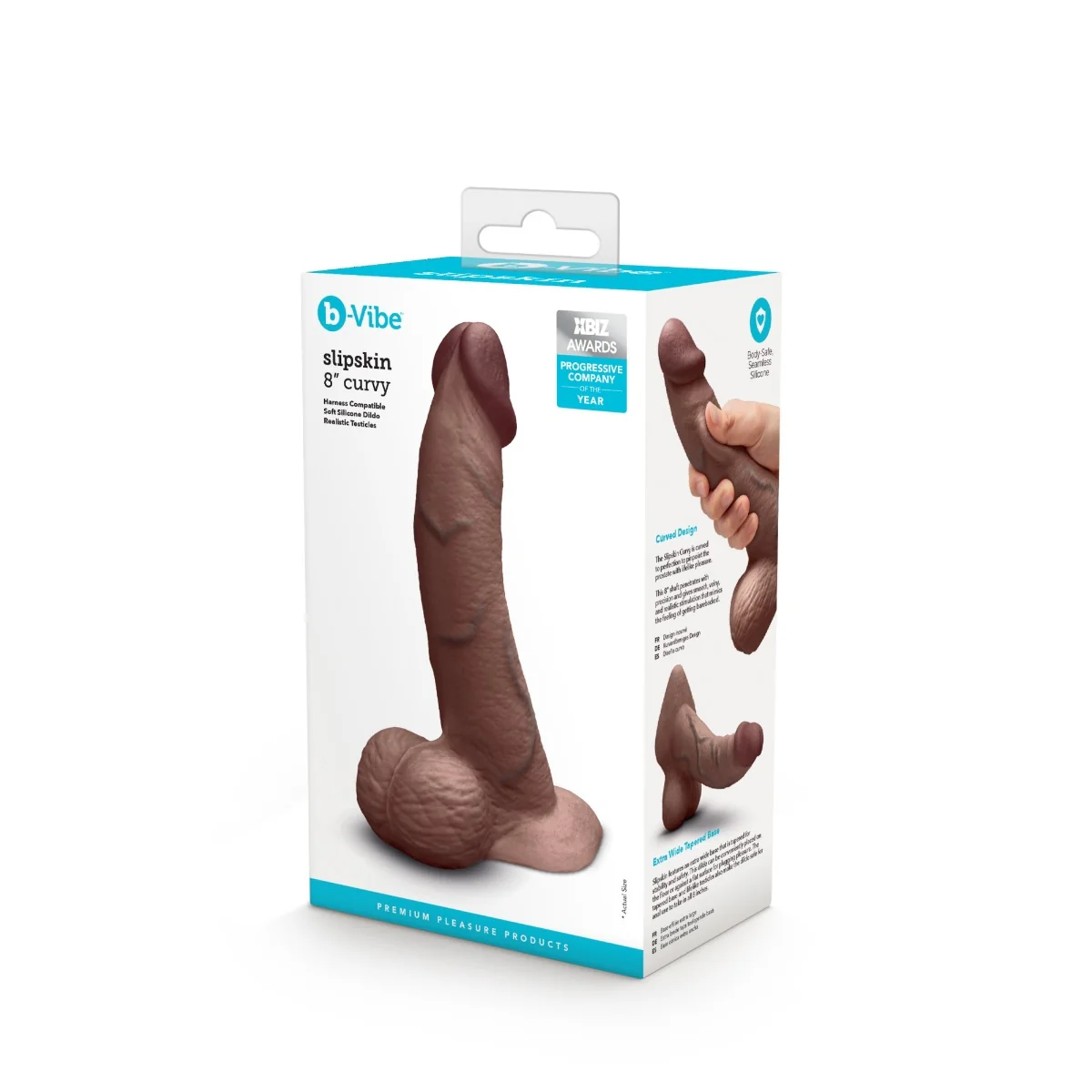 29-b-vibe-slipskin-8-realistic-silicone-dildo-in-curvy-brown-7.webp B-Vibe SlipSkin 8" Realistic Silicone Dildo in Curvy Brown
