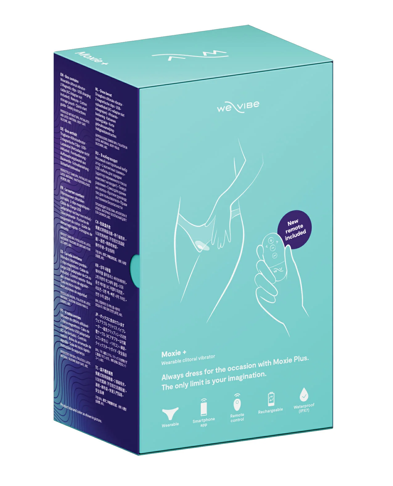 We-Vibe Moxie+ Panty Vibrator - Aqua