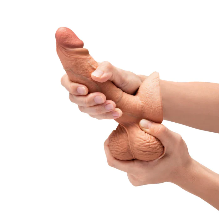32-b-vibe-slipskin-6-silicone-girthy-dildo-in-mocha-2.webp b-Vibe SlipSkin 6" Silicone Girthy Dildo in Mocha