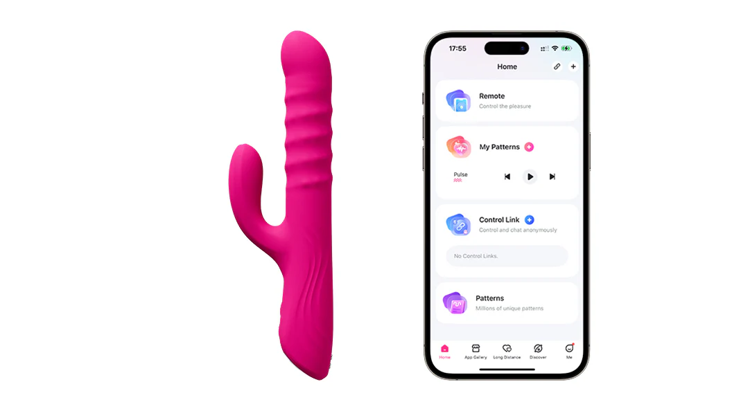 Lovense Velvo Rolling Bead Rabbit Vibrator with Dual Control & App Sync