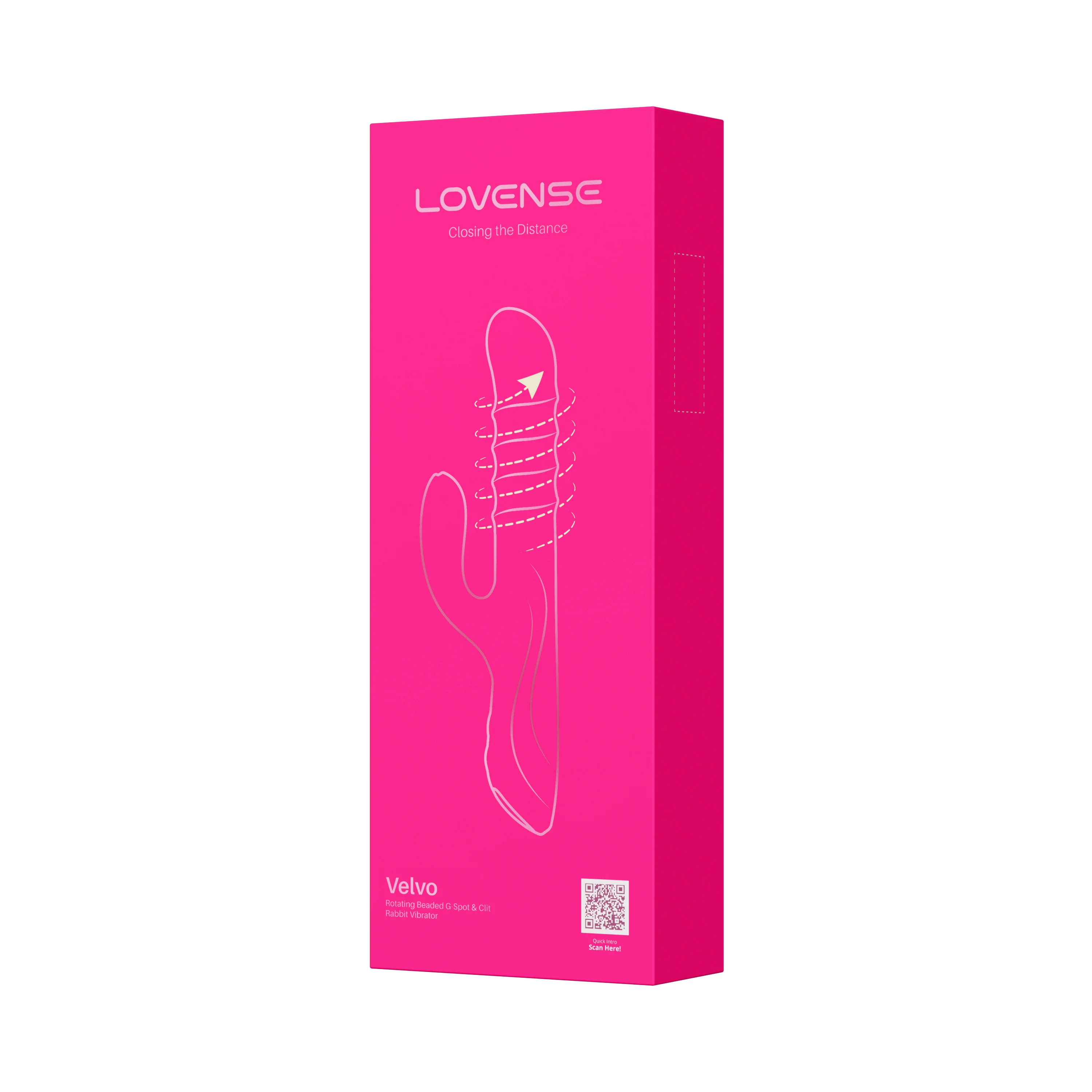 Lovense Velvo Rolling Bead Rabbit Vibrator with Dual Control & App Sync