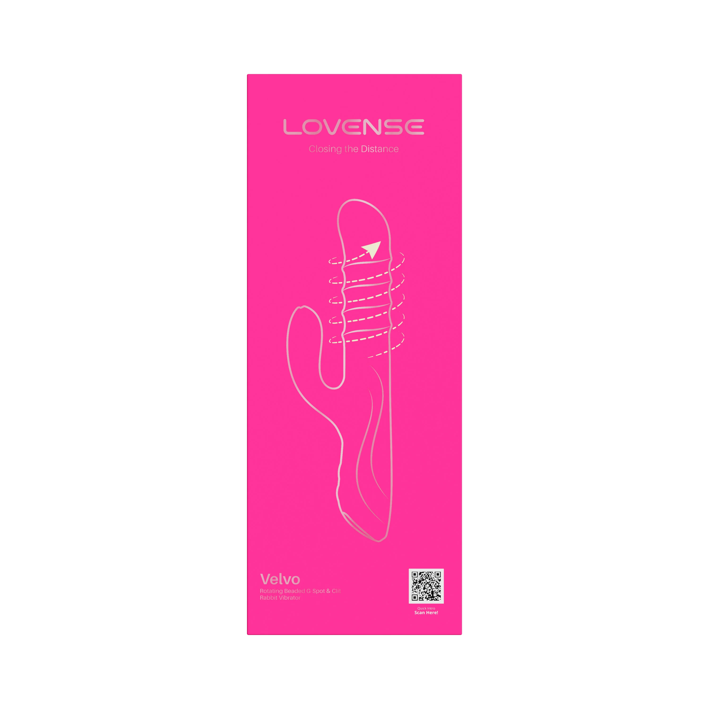 Lovense Velvo Rolling Bead Rabbit Vibrator with Dual Control & App Sync