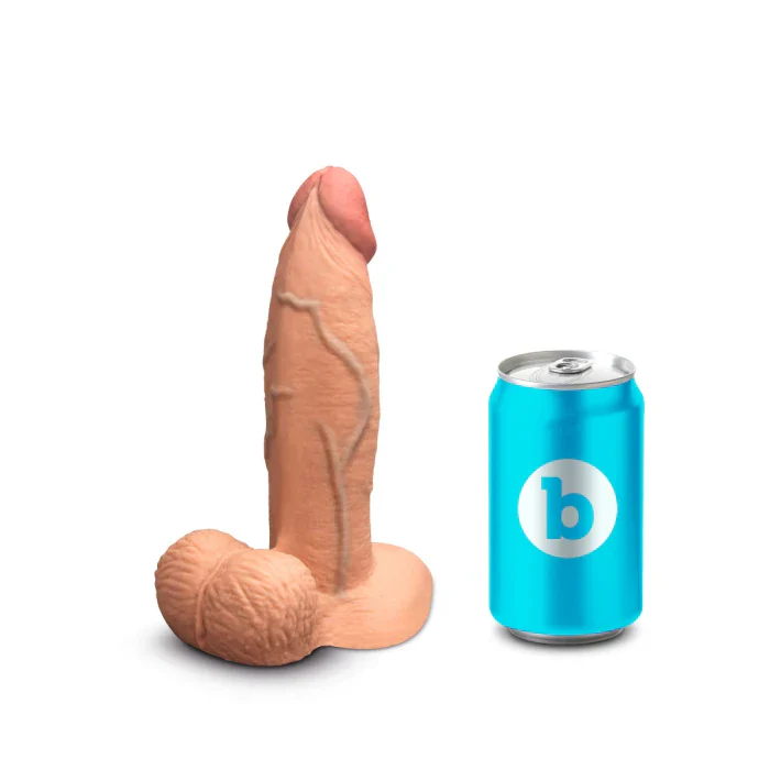 33-b-vibe-slipskin-7-silicone-girthy-dildo-in-mocha-4.webp b-Vibe SlipSkin 7" Silicone Girthy Dildo in Mocha