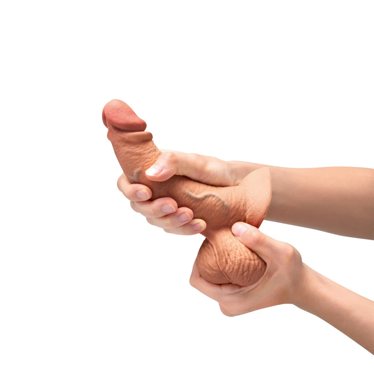 38-b-vibe-slipskin-6.5-realistic-silicone-dildo-in-curvy-mocha-3.webp b-Vibe SlipSkin 6.5" Realistic Silicone Dildo in Curvy Mocha