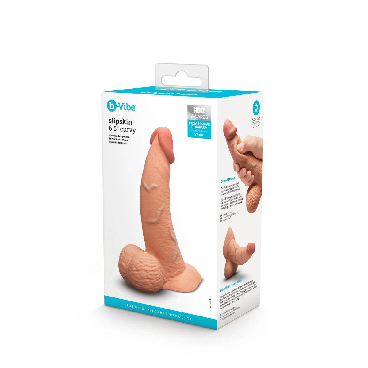 38-b-vibe-slipskin-6.5-realistic-silicone-dildo-in-curvy-mocha-7.jpg b-Vibe SlipSkin 6.5" Realistic Silicone Dildo in Curvy Mocha