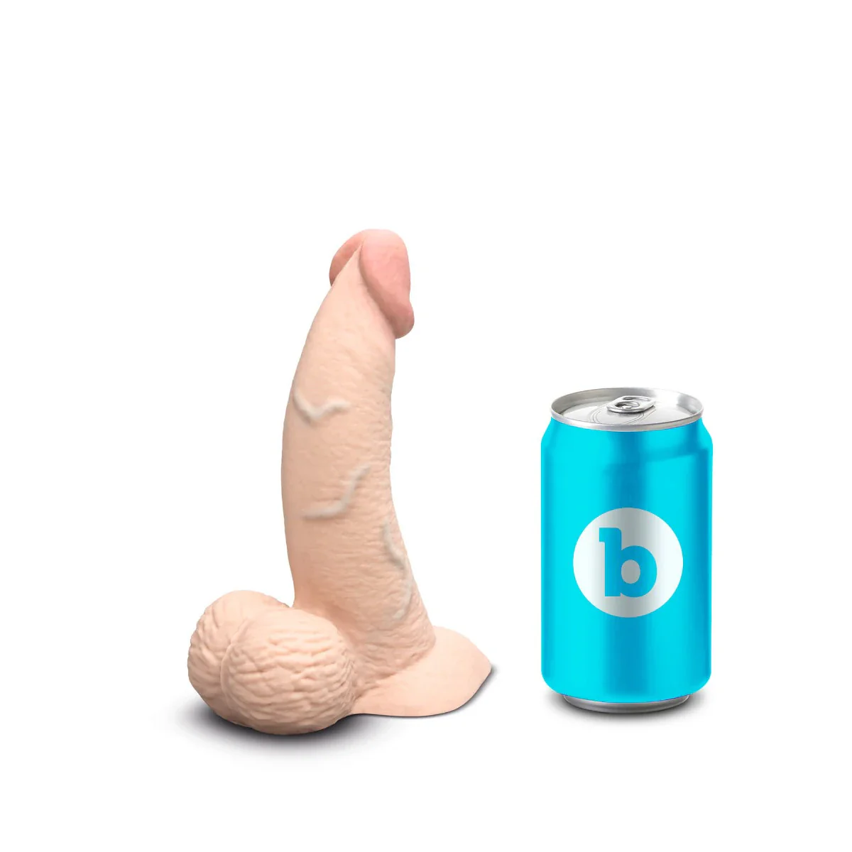b-Vibe SlipSkin 6.5" Realistic Silicone Dildo in Curvy Cream