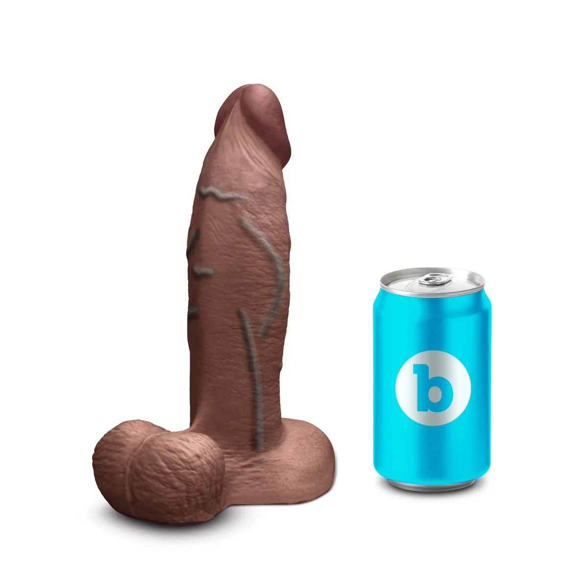 40-b-vibe-slipskin-8-realistic-silicone-dildo-in-girthy-brown-4.webp b-Vibe SlipSkin 8" Realistic Silicone Dildo in Girthy Brown