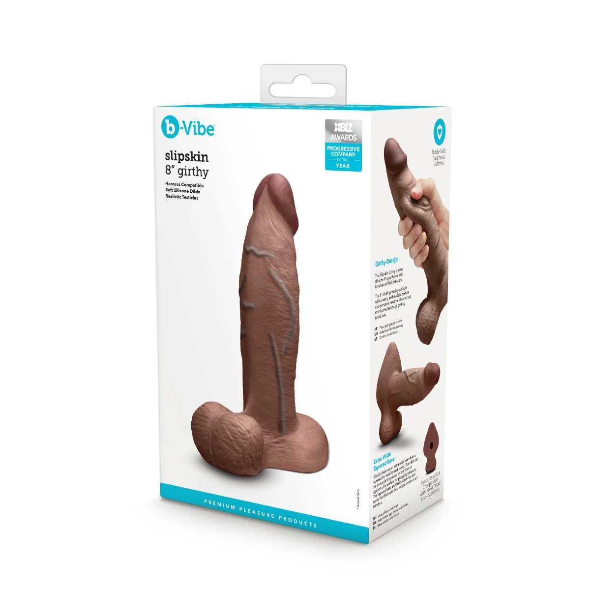 40-b-vibe-slipskin-8-realistic-silicone-dildo-in-girthy-brown-7.webp b-Vibe SlipSkin 8" Realistic Silicone Dildo in Girthy Brown