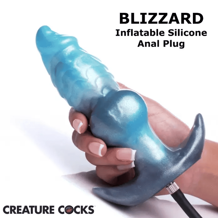 Blizzard Inflatable Silicone Anal Plug by Creature Cocks