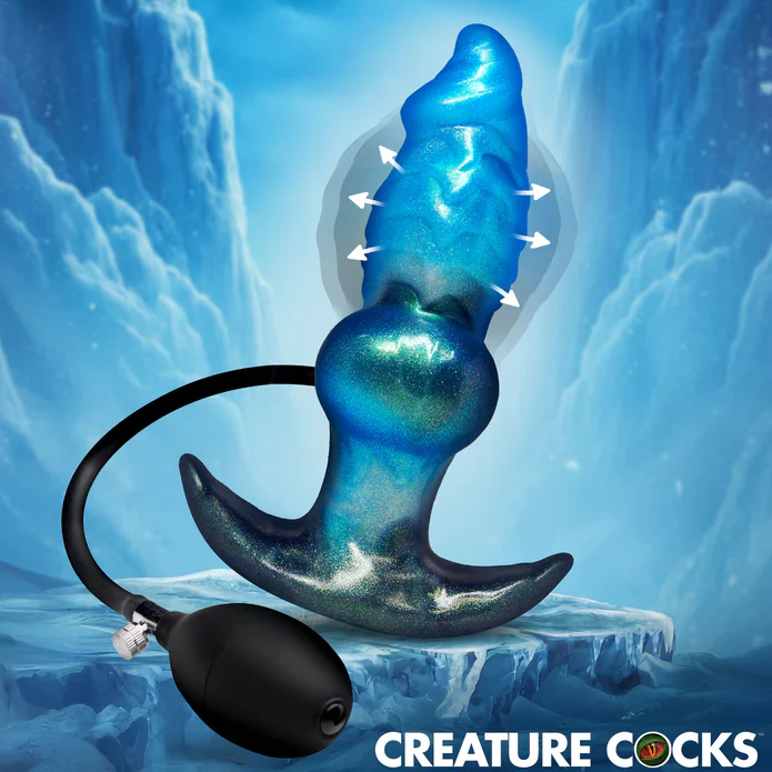 Blizzard Inflatable Silicone Anal Plug by Creature Cocks
