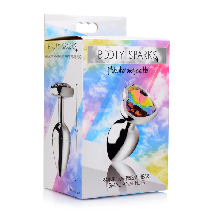Rainbow Prism Heart Anal Princess Plug - Small