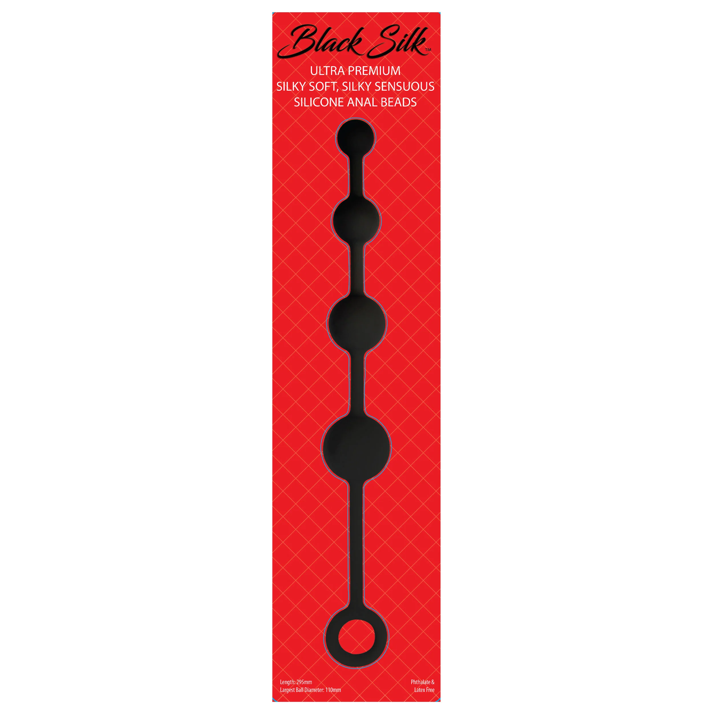 Black Silk Anal Beads