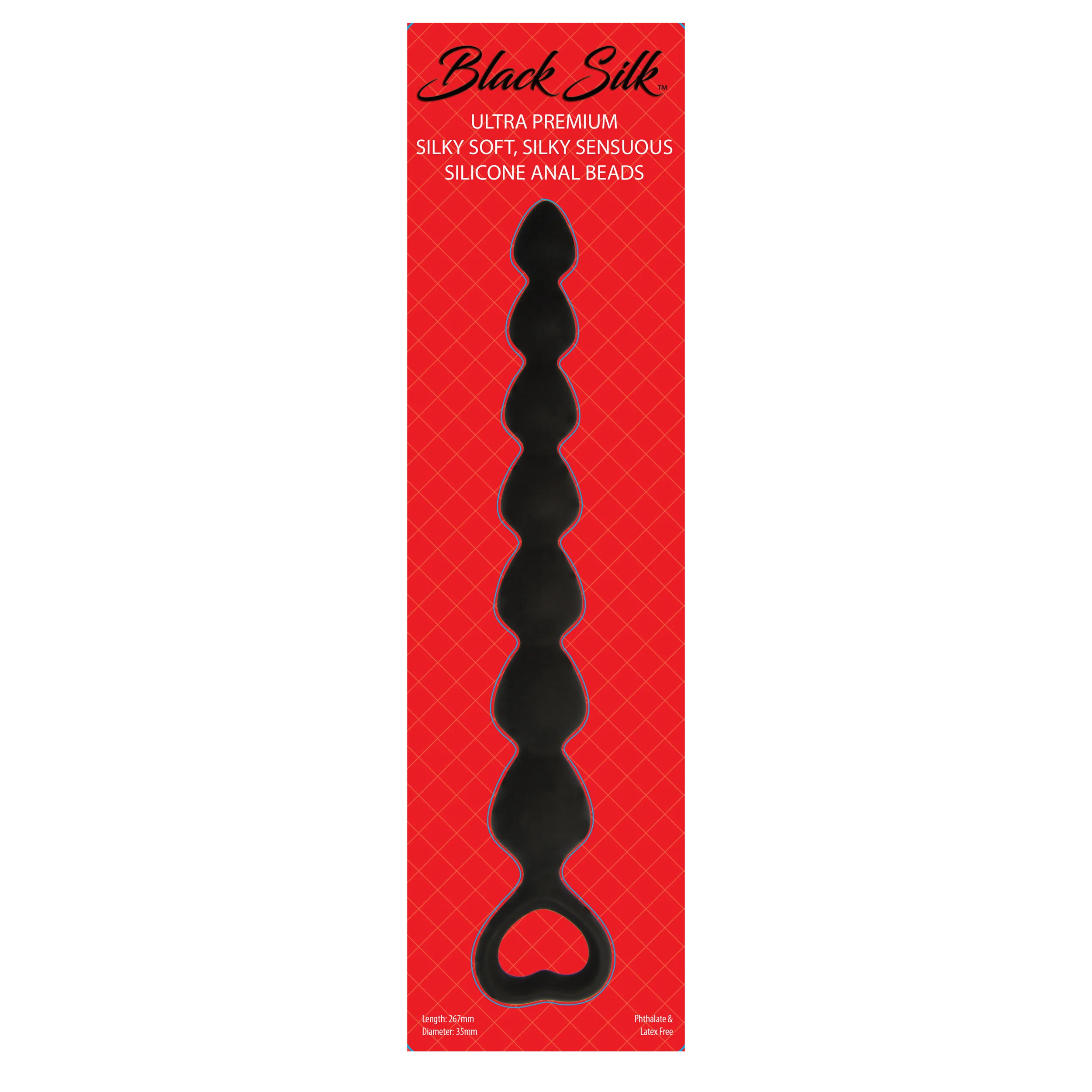 Black Silk Large Anal Beads