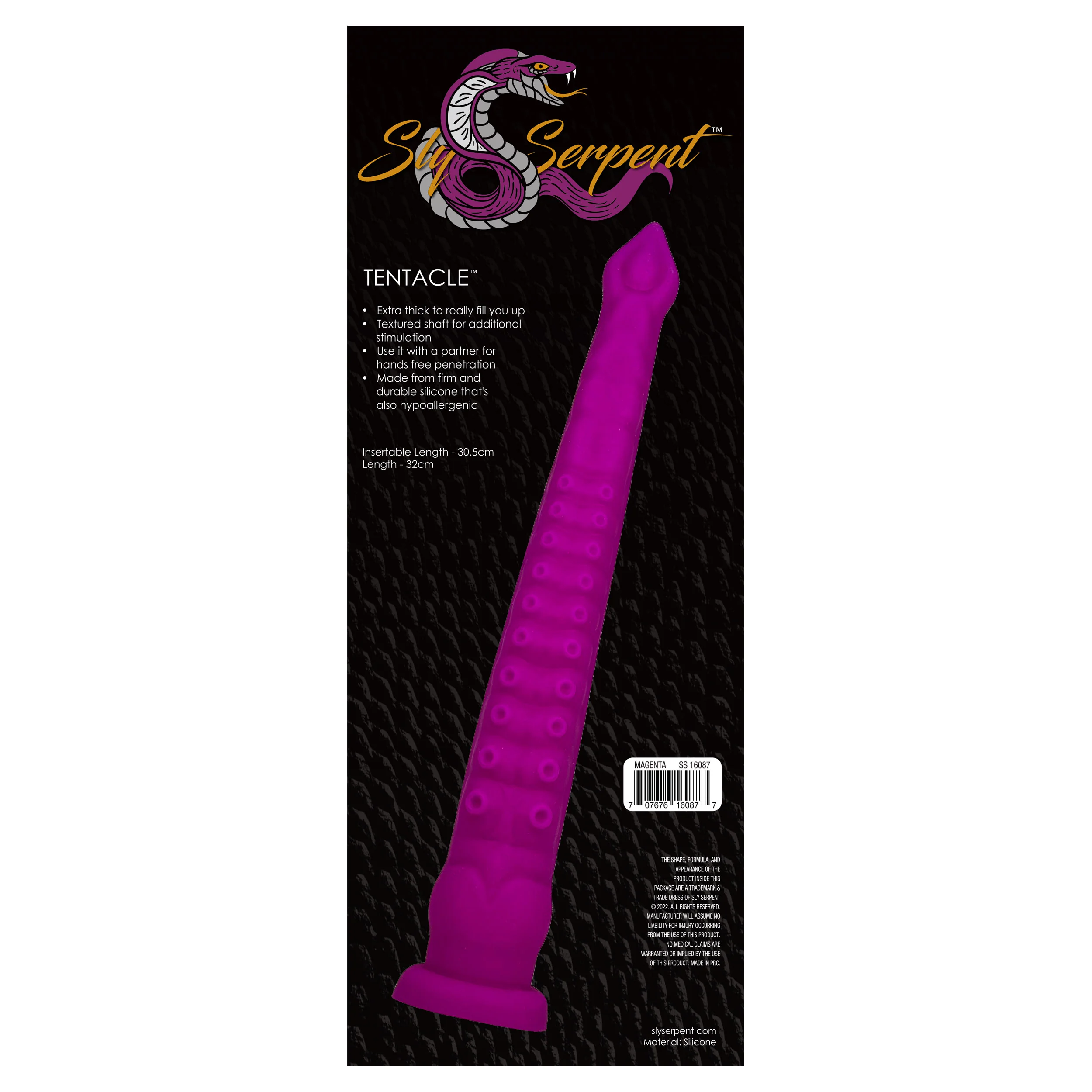 The Tentacle Silicone Dildo by Sly Serpent in Purple
