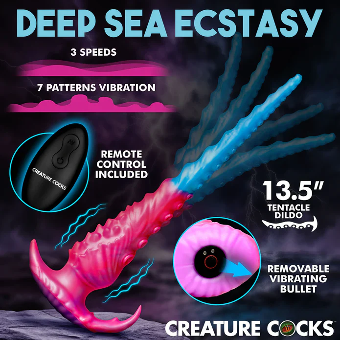 Vibropus Extra Long Vibrating Silicone Tentacle Dildo by Creature Cocks