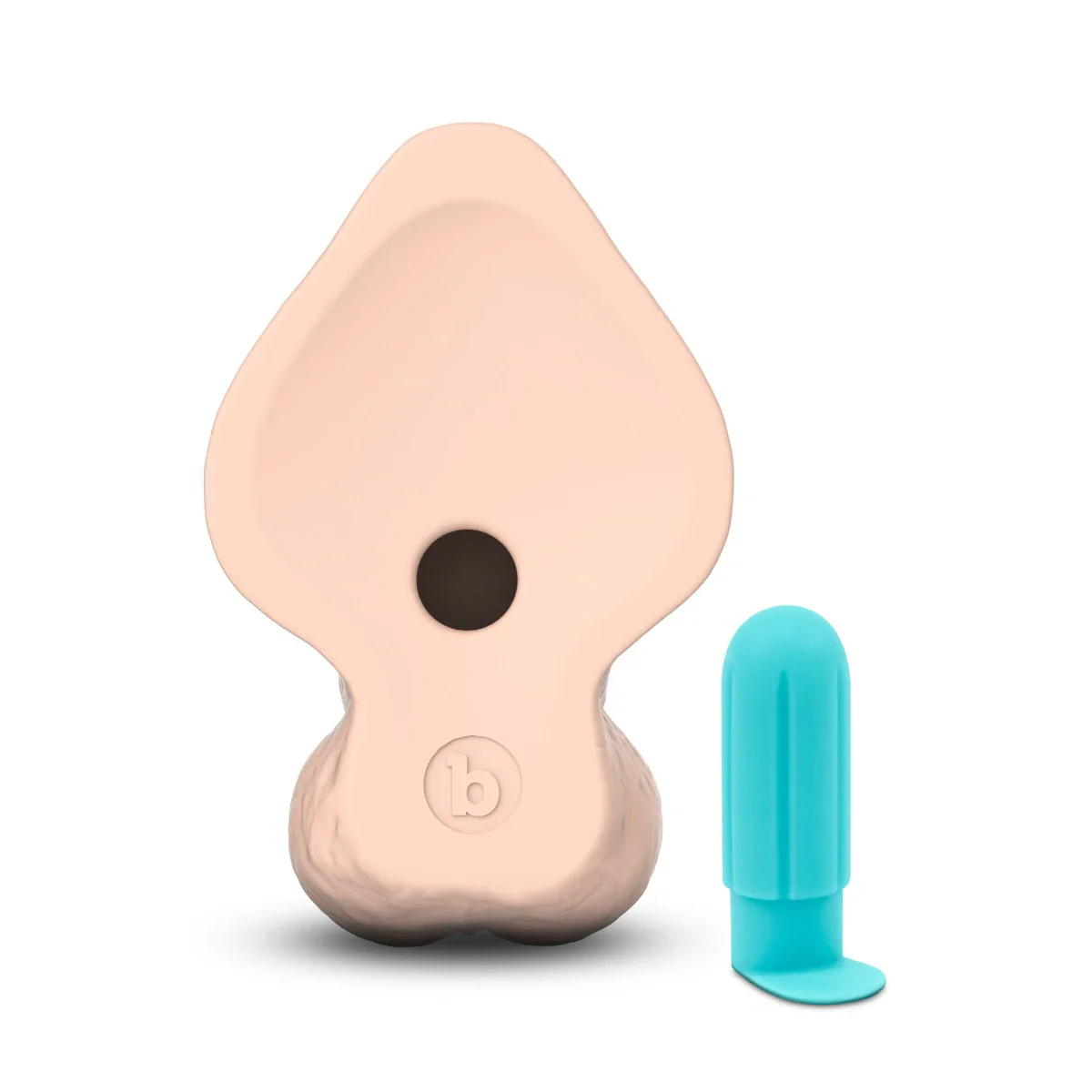 610-b-vibe-slipskin-10-realistic-silicone-dildo-in-curvy-cream-4.webp b-Vibe SlipSkin 10" Realistic Silicone Dildo in Curvy Cream
