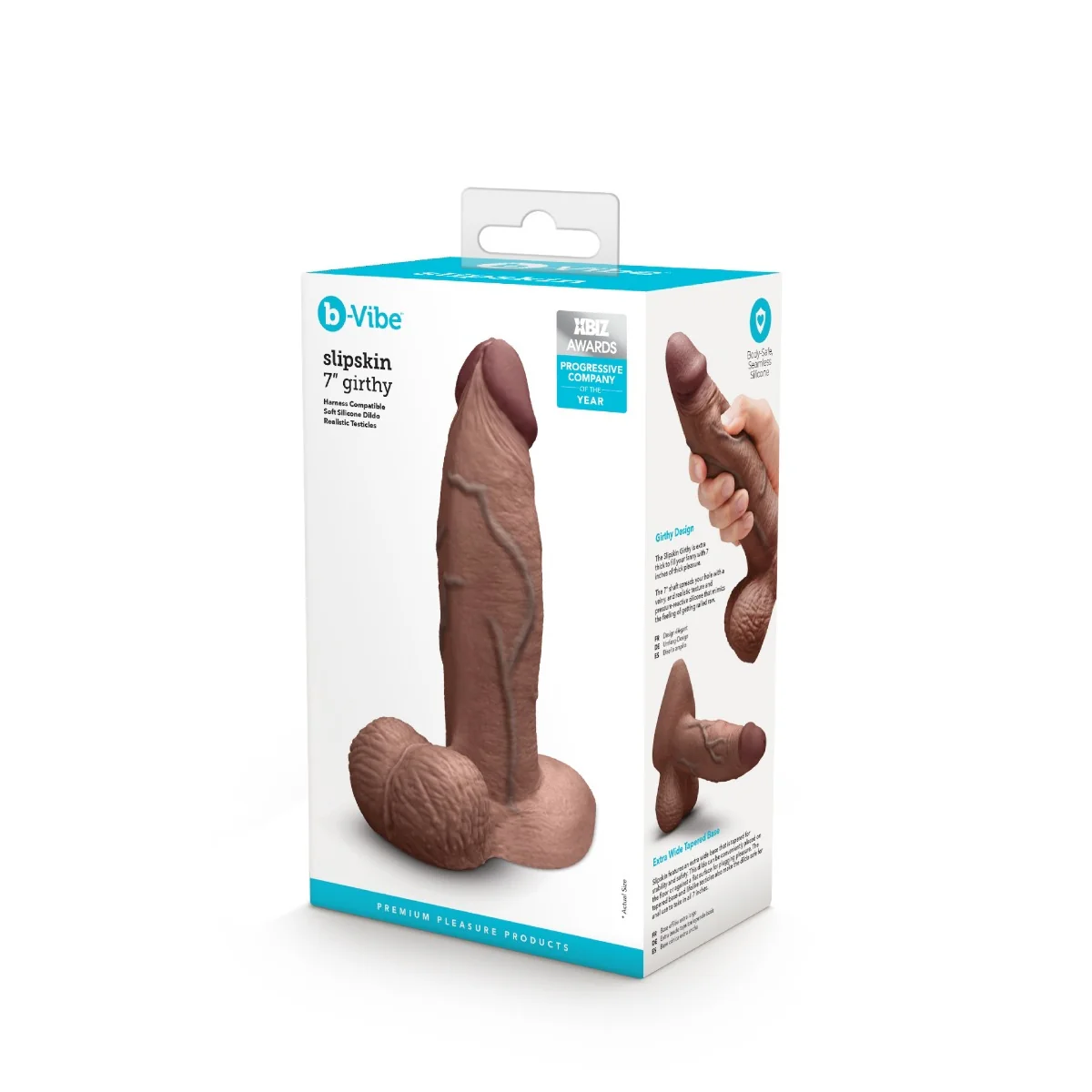 616-b-vibe-slipskin-7-realistic-silicone-dildo-in-girthy-brown-5.webp b-Vibe SlipSkin 7" Realistic Silicone Dildo in Girthy Brown
