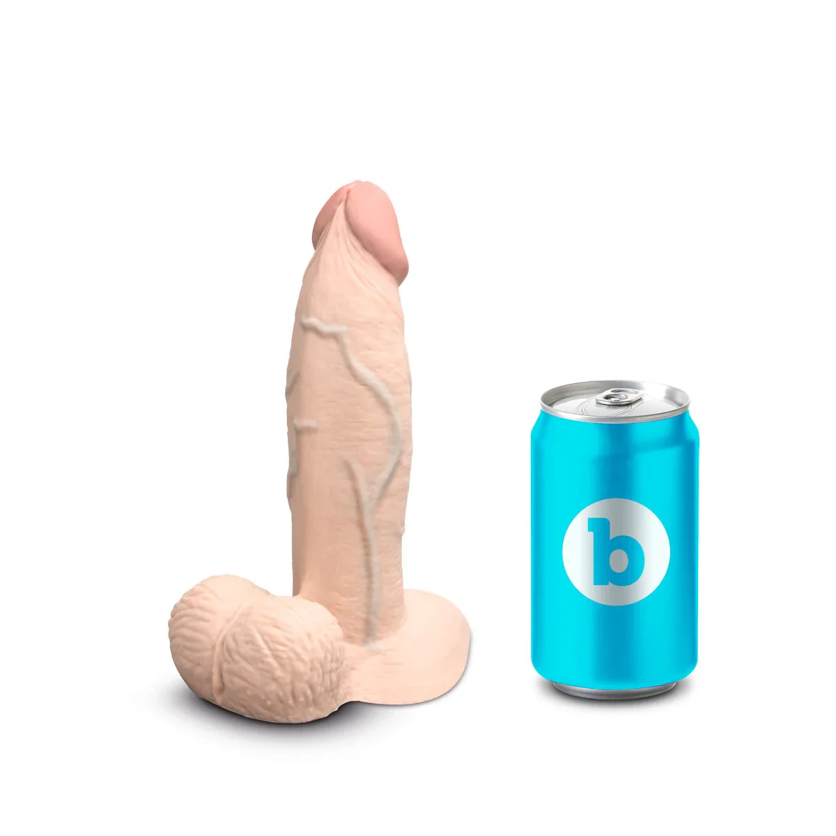b-Vibe SlipSkin 7" Realistic Silicone Dildo in Girthy Cream