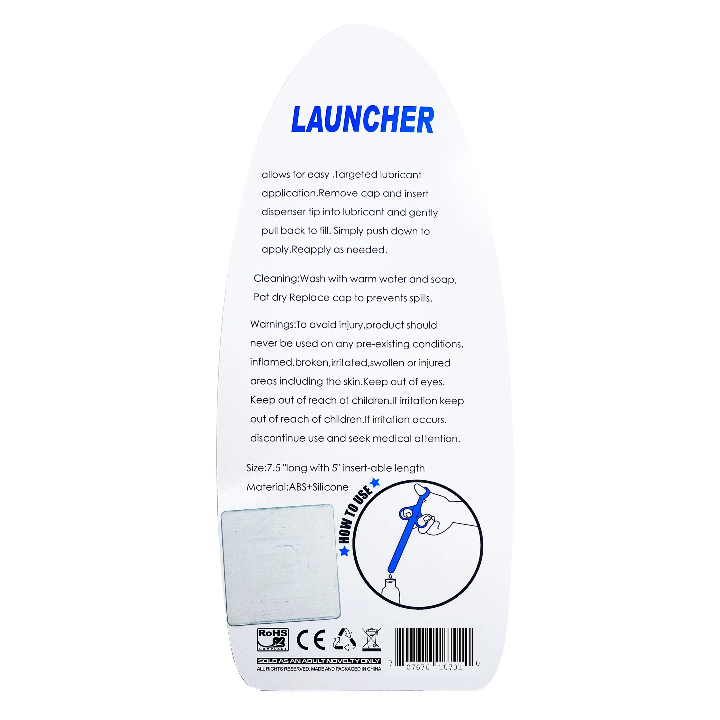 XL Lube Launcher by Fetish Pleasure Play in Blue