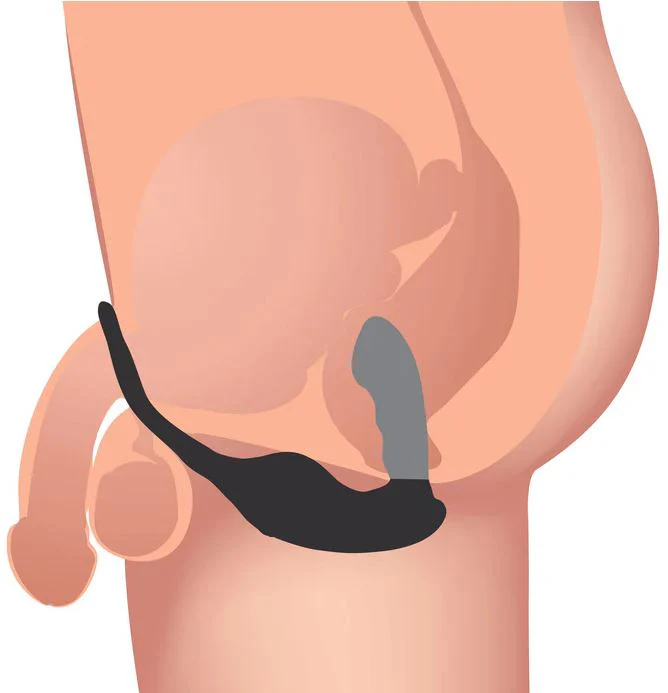 Alpha-Pro 7X P-Strap Milker Vibrating Prostate Stimulator With Cock & Ball Harnesss