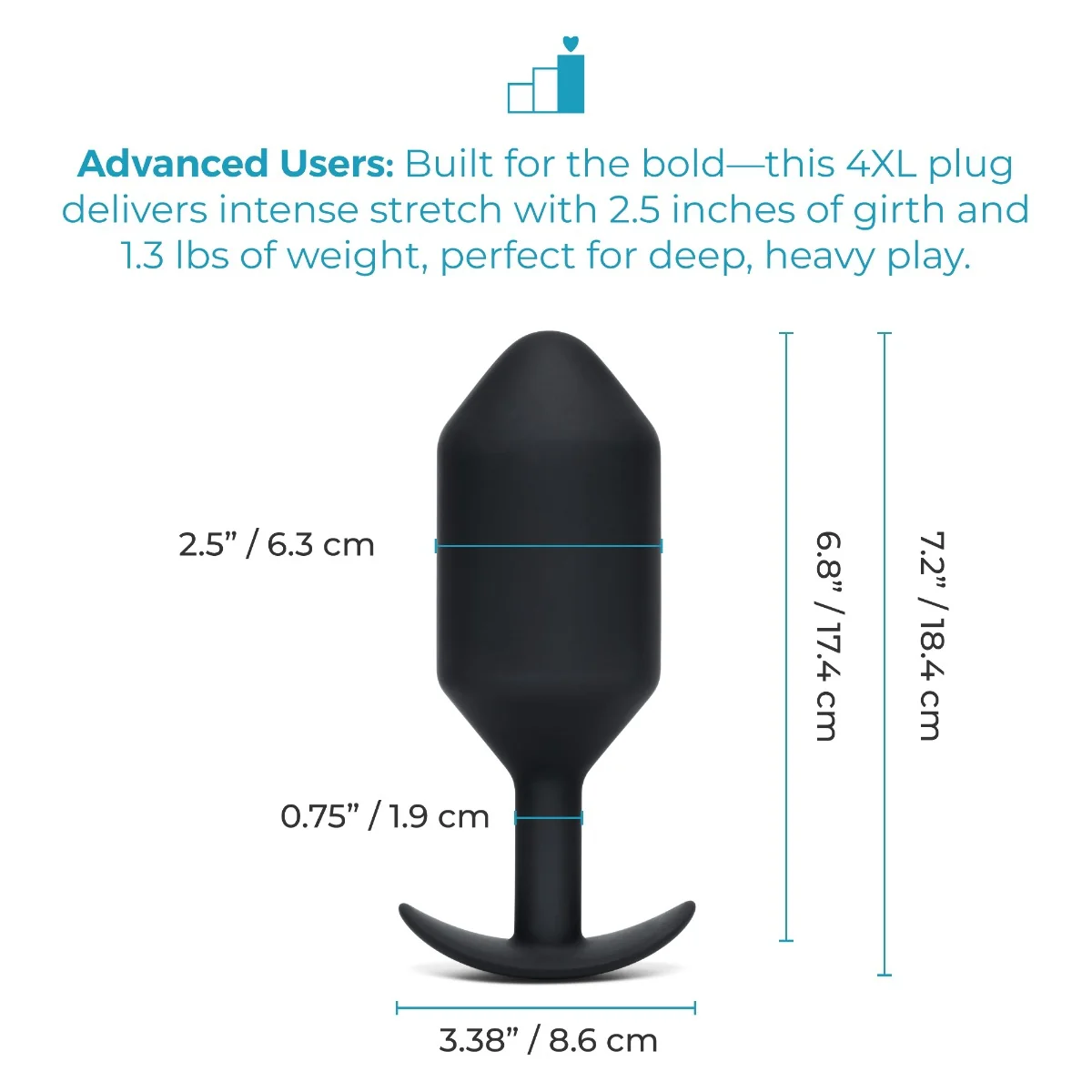 b-Vibe Snug Plug 7 Weighted - Black