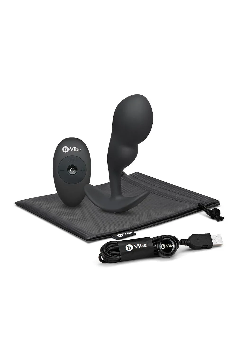b-Vibe Remote Control P-Spot Snug Plug in Black