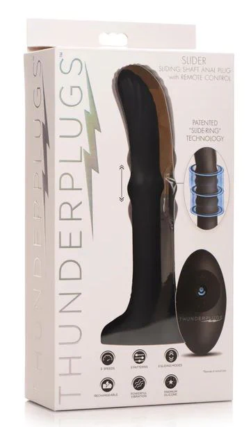 Thunderplugs Sliding Shaft Anal Plug With Remote Control