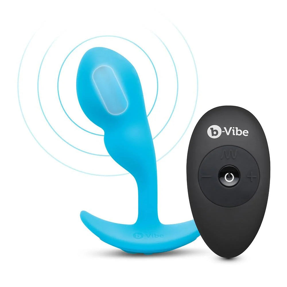 b-Vibe Remote Control P-Spot Snug Plug in Blue