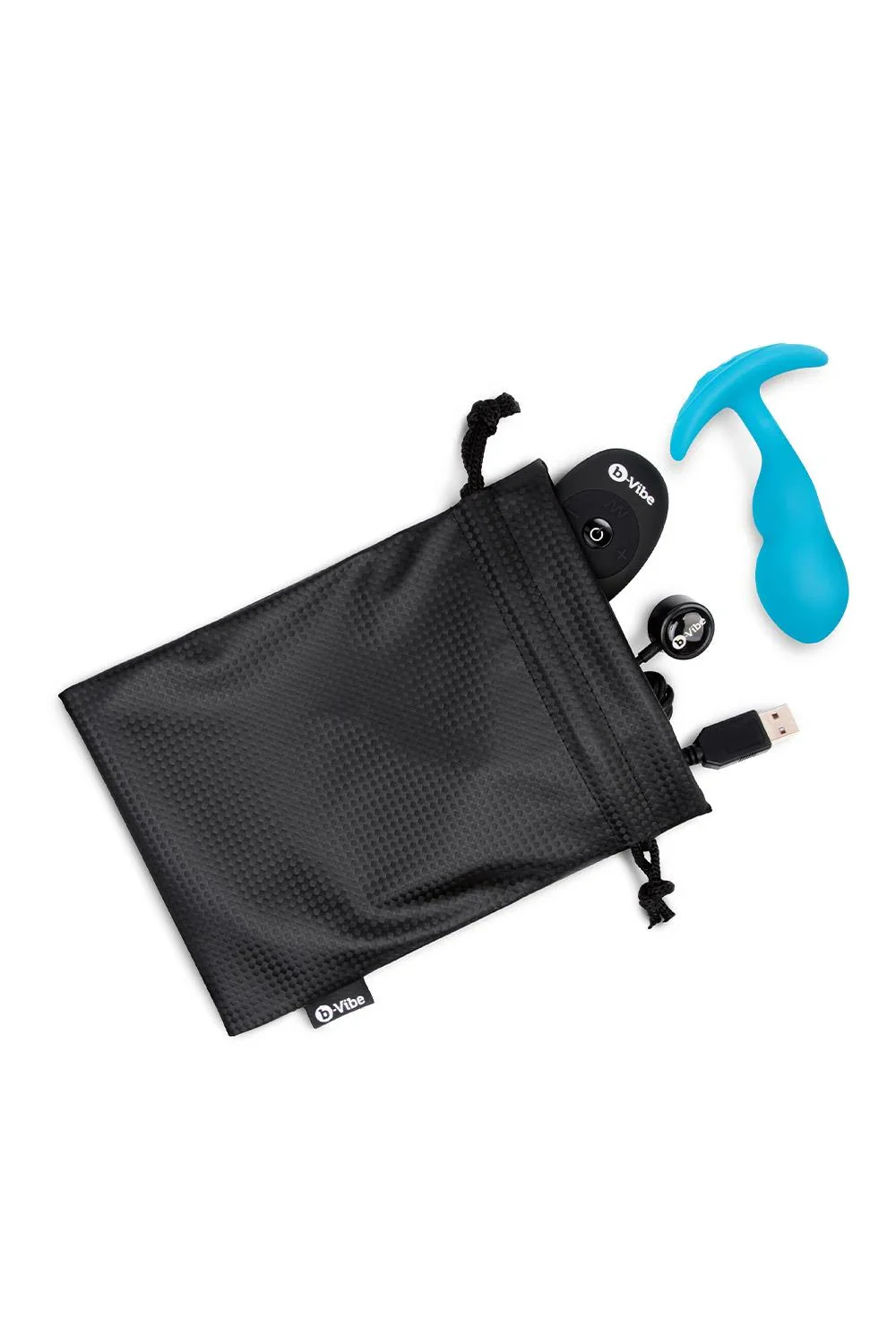 b-Vibe Remote Control P-Spot Snug Plug in Blue