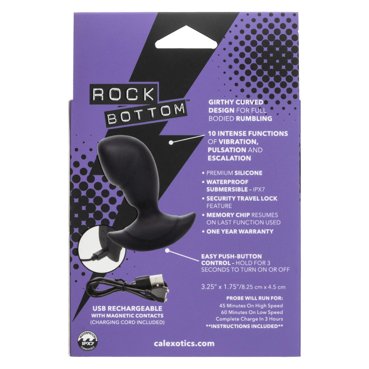 Rumbling Stud Probe Anal Plug by Rock Bottom
