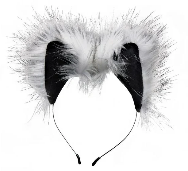 Tailz Grey Wolf Tail Anal Plug And Ears Set