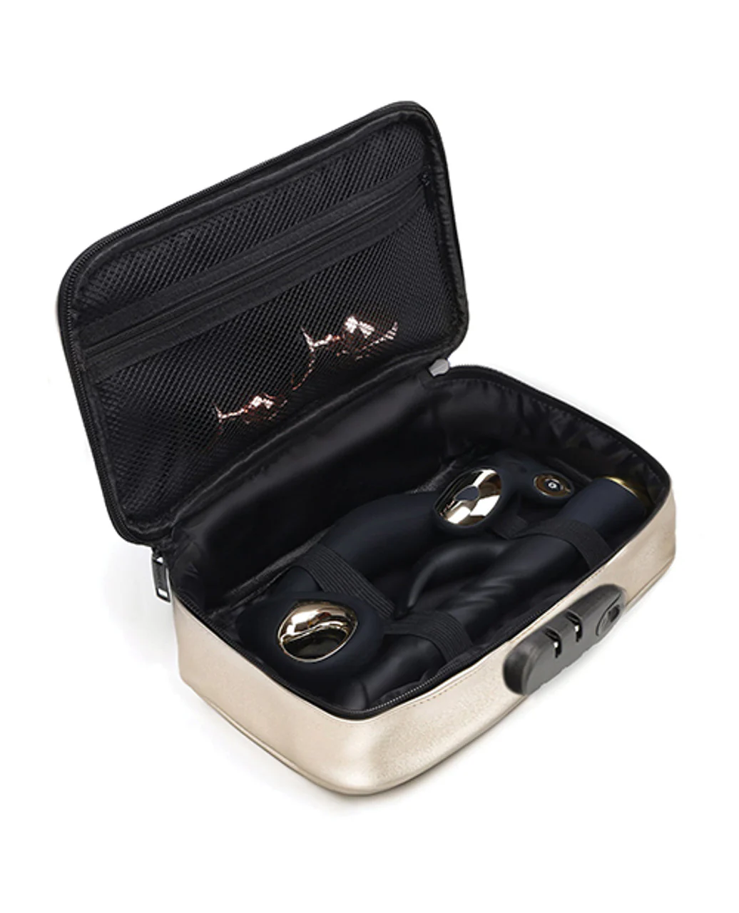 Discreet Adult Toy Storage Box with Combo Lock by Dorcel in Luxury Gold