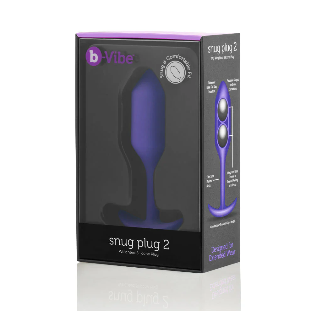 b-Vibe Snug Plug 2 Weighted Butt Plug in Purple