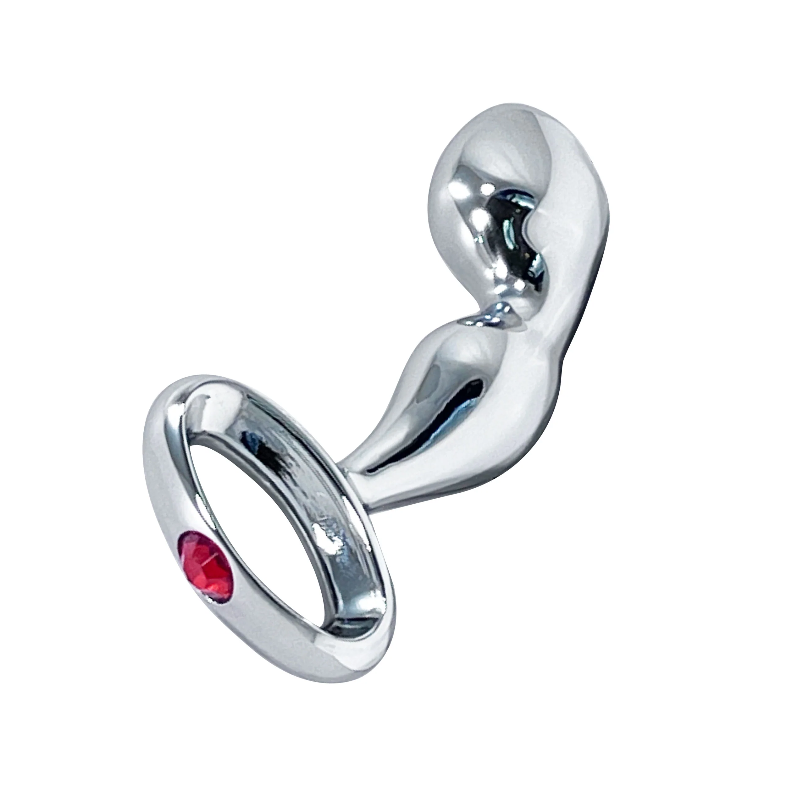 Stainless Steel Anal Plug with Jeweled Handle by Metal Pleasure Play