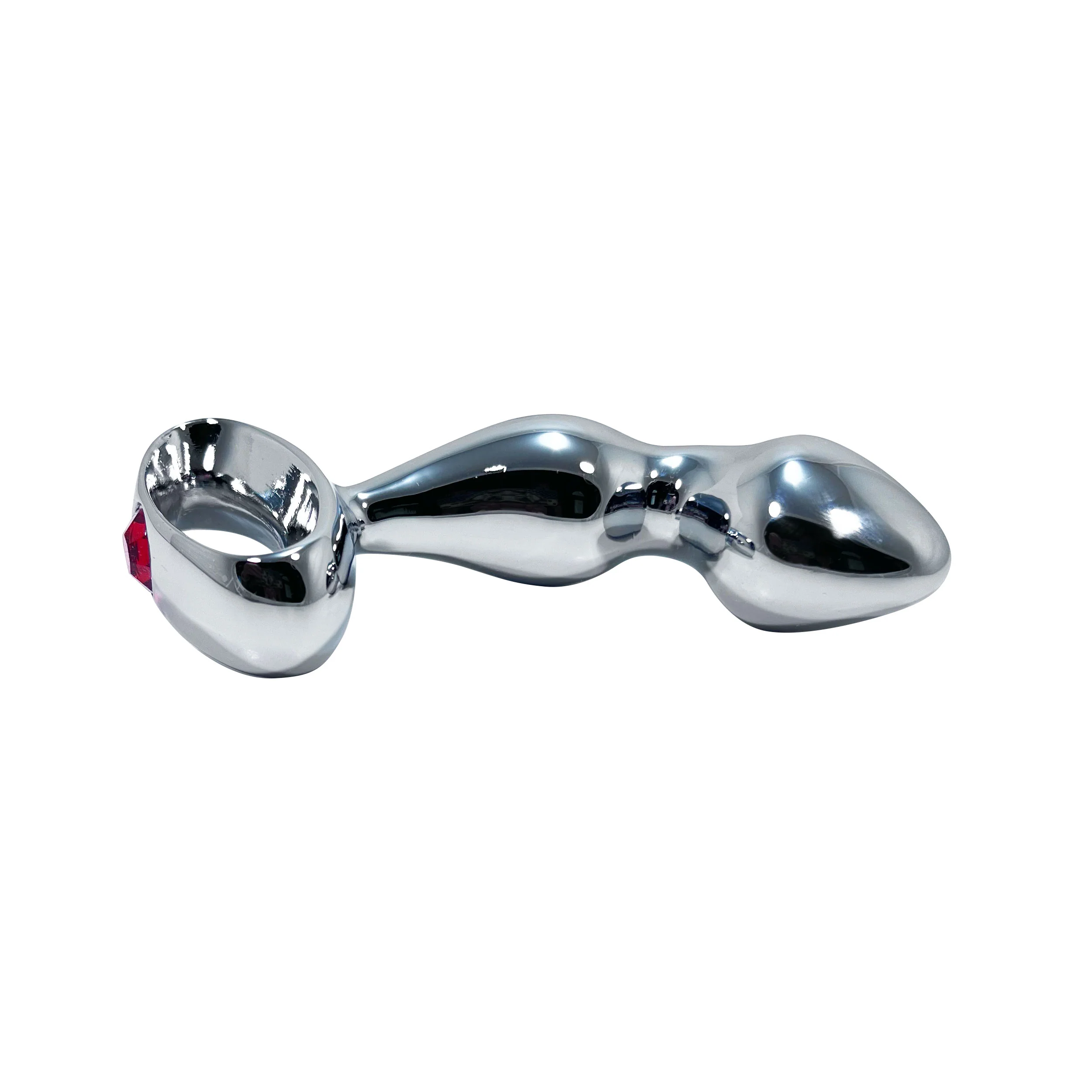 Stainless Steel Anal Plug with Jeweled Handle by Metal Pleasure Play