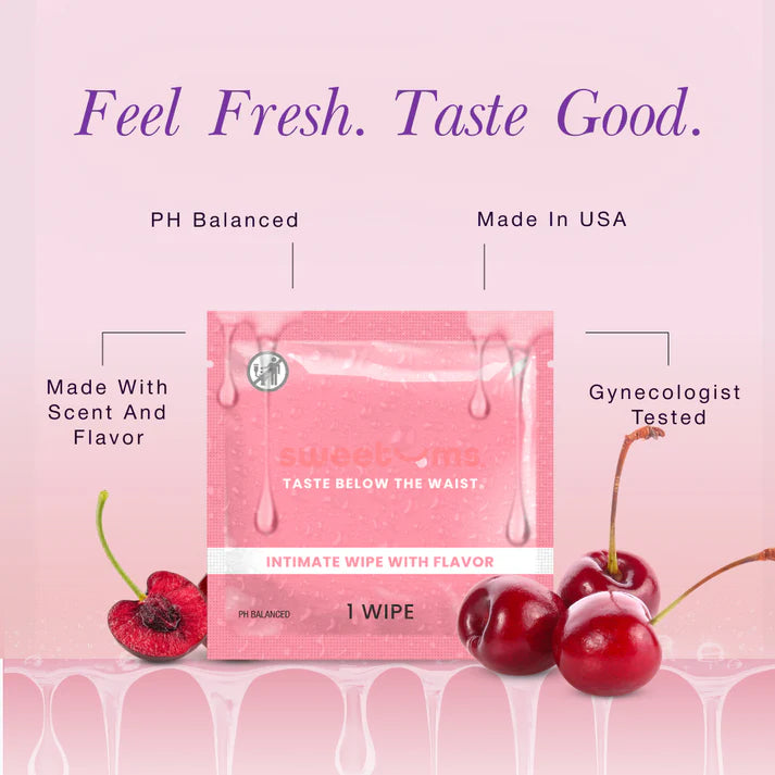Sweetums PH Balanced Cherry Flavored Intimate Wipe for Her - Single Pack